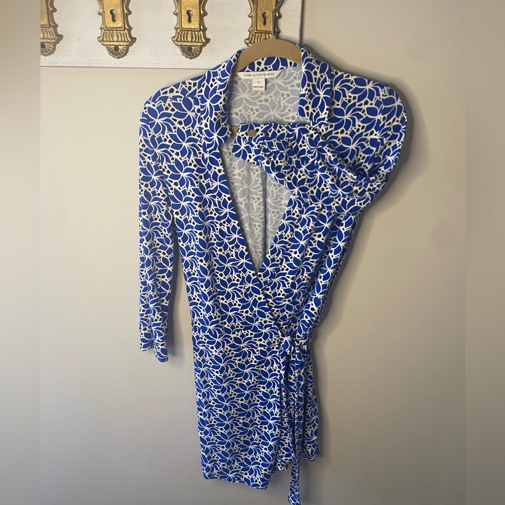 DVF printed long sleeve romper